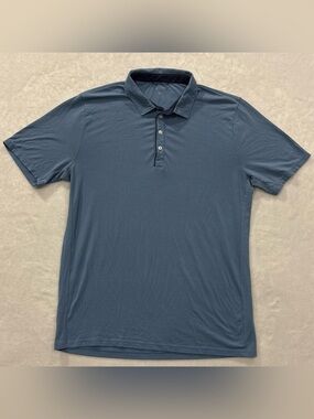 J Crew Performance Smoky Blue 4 Button Polo Shirt Men’s Size XLT